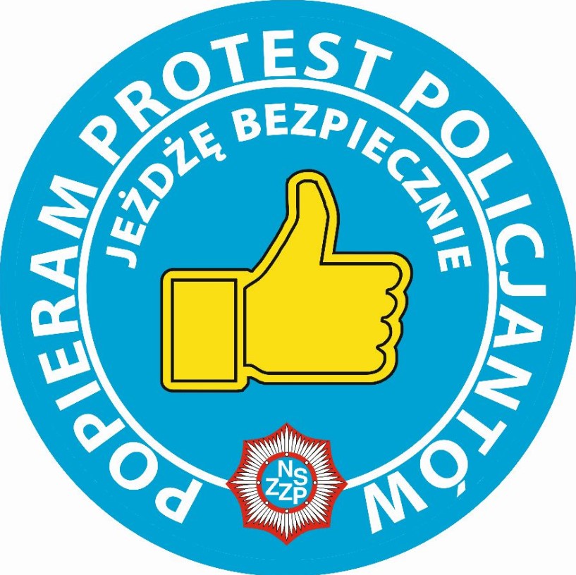 naklejka popieram protest